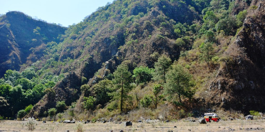 Camping in a volcano
